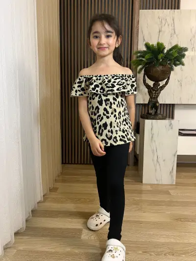 Leopar Desenli Bluz