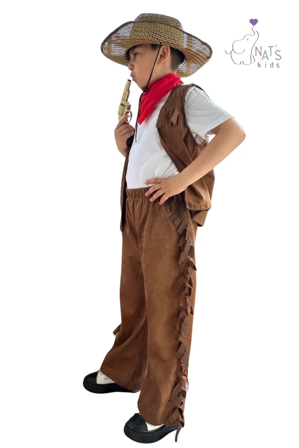 Erkek Çocuk Tişört Kovboy Kostüm