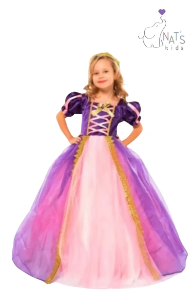 Rapunzel Kız Çocuk Kostümü 
