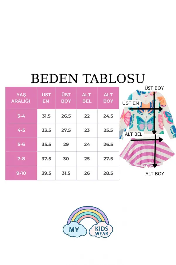 Etek Detaylı Kız Çocuk Mayo