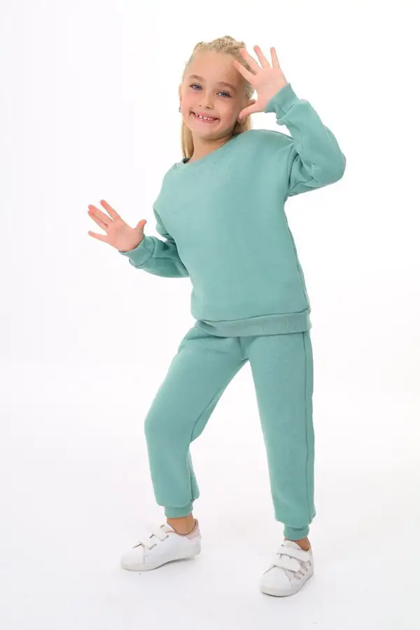 Üç İplik Cepli Bisiklet Yaka Alt Üst Takım