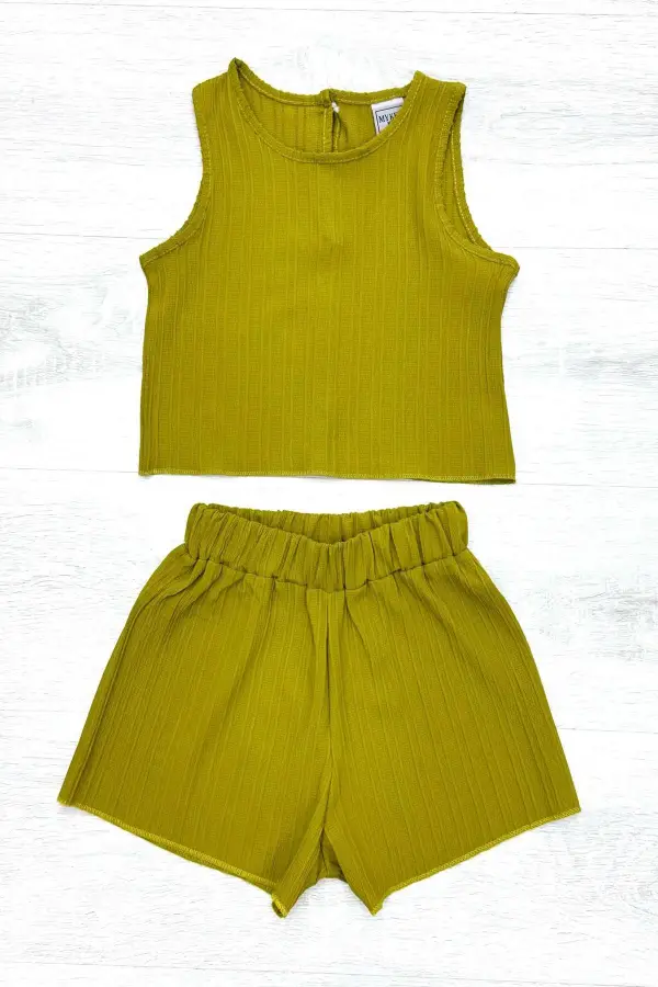 Serin Şortlu Kız Çocuk Takım