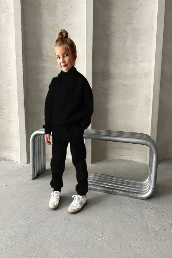 Üç İplik Kapüşonlu Yeni Sezon Şardonlu Takım