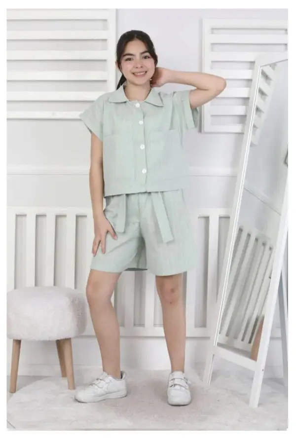 Keten Kız Çocuk Alt Üst Takım