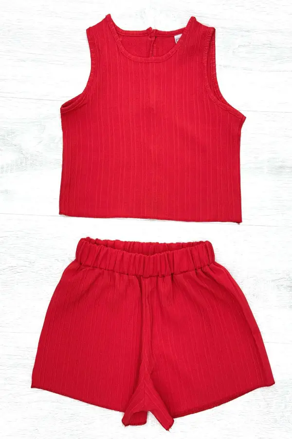 Serin Şortlu Kız Çocuk Takım