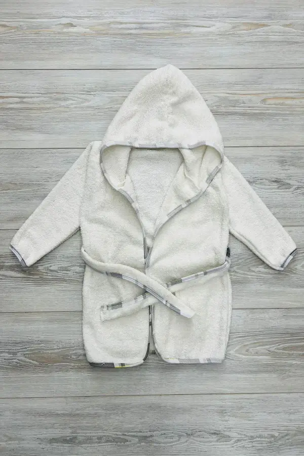 6-36 Ay Kapüşonlu Bebek Bornozu