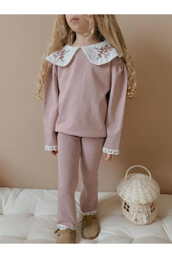 Bebe Yaka Kız Çocuk Takım