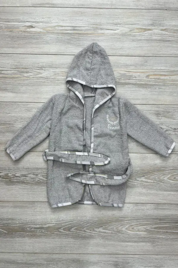 6-36 Ay Kapüşonlu Bebek Bornozu