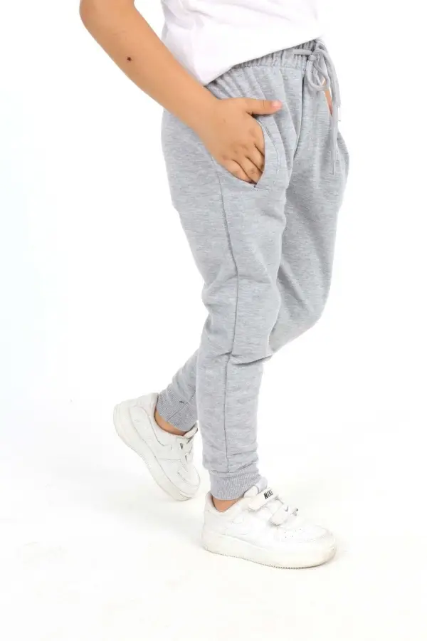 Cepli Düz Klasik Erkek Çocuk Eşofman Altı