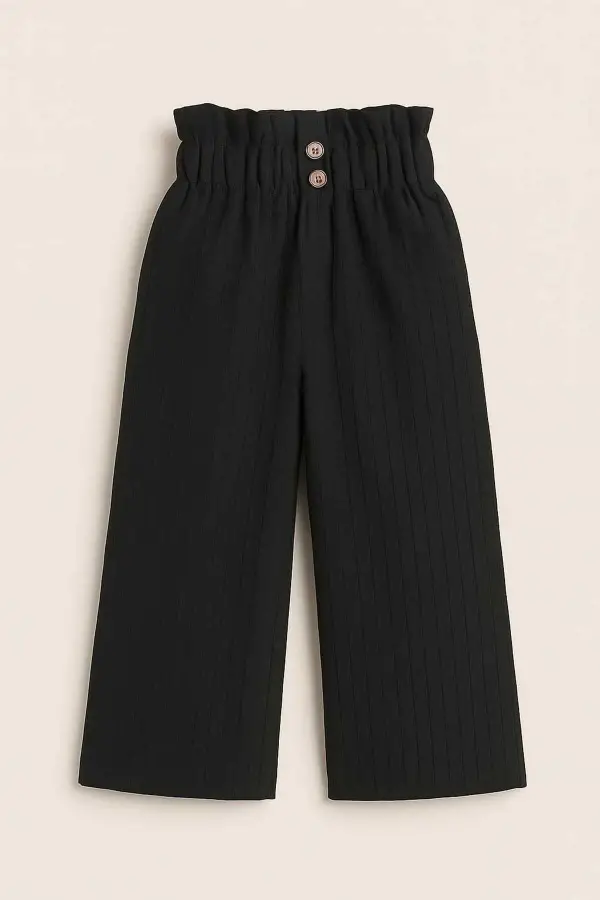 Kız Çocuk 3 lü Bol Kesim Beli Lastikli Yazlık Pantalon 7-12 Yaş 11930