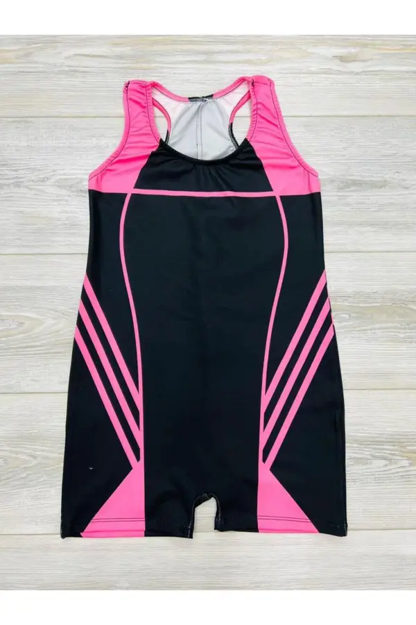 Yüzücü Şortlu Kız Çocuk Mayo