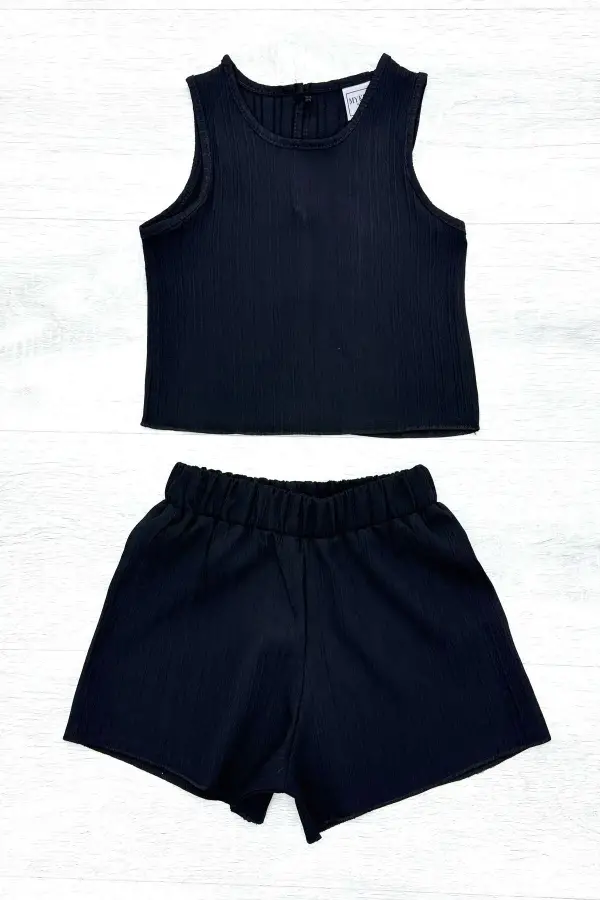 Serin Şortlu Kız Çocuk Takım