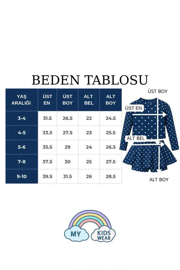Etek Detaylı Kız Çocuk 2 li Mayo