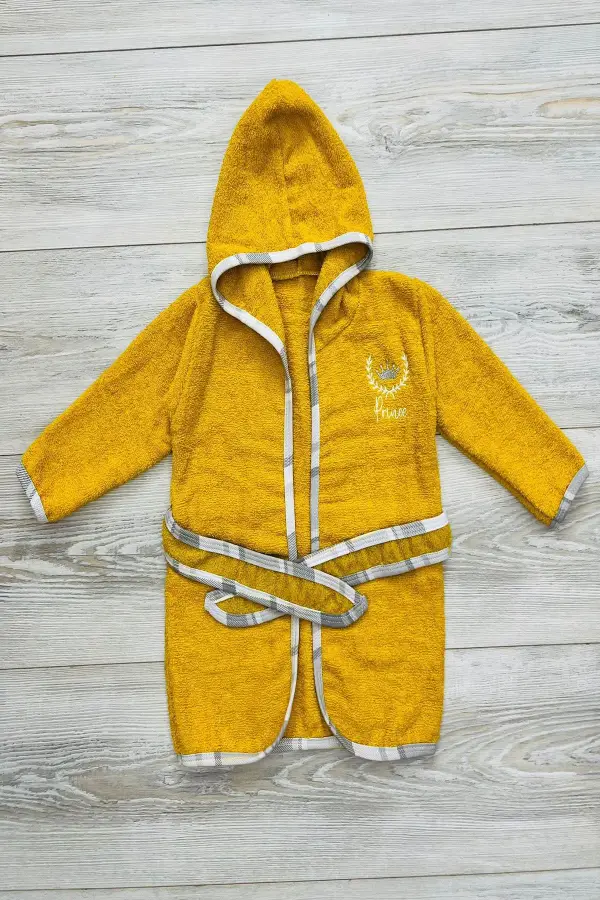 6-36 Ay Kapüşonlu Bebek Bornozu