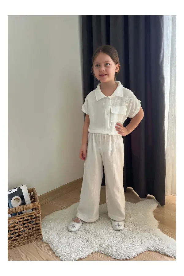 Müslin Kumaş Kız Çocuk Takım