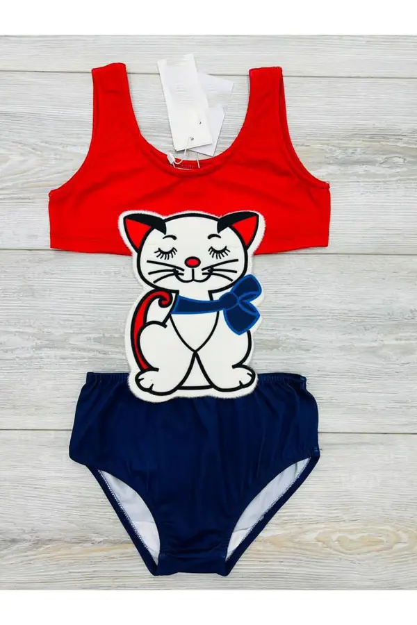 Kahraman Detaylı Kız Çocuk Mayo