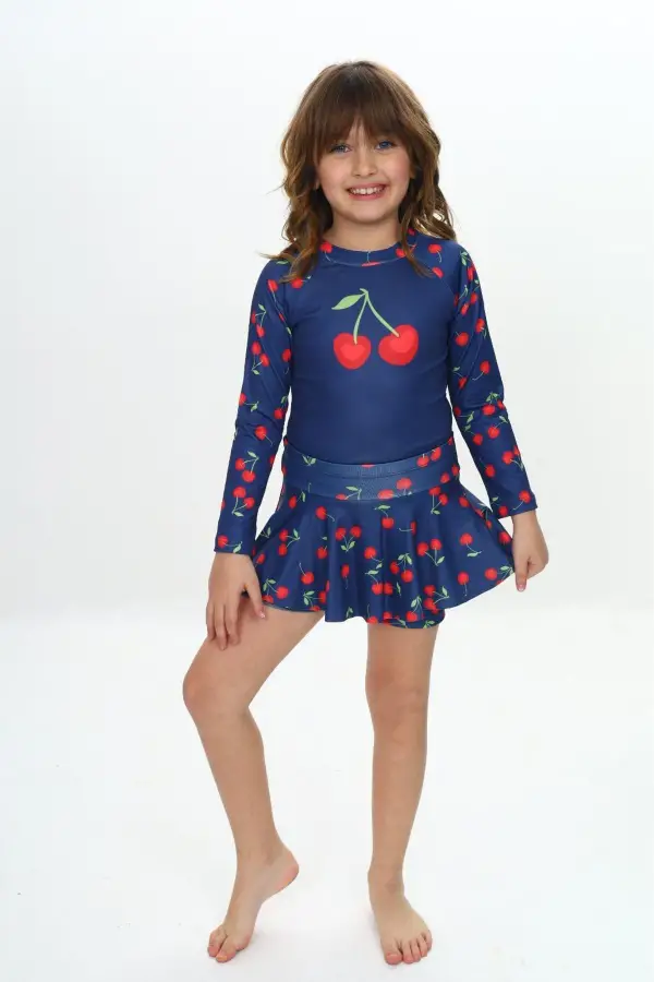 Etek Detaylı Kız Çocuk Mayo