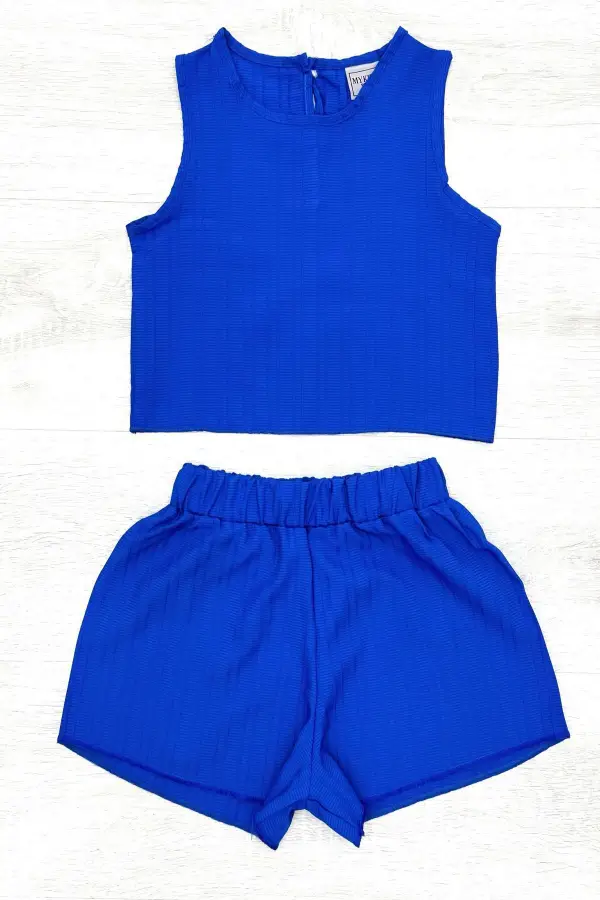 Serin Şortlu Kız Çocuk Takım