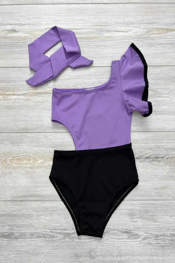 Dekolite Modelli Kız Çocuk Mayosu