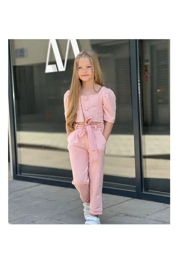Şık Kız Çocuk Alt Üst Takım