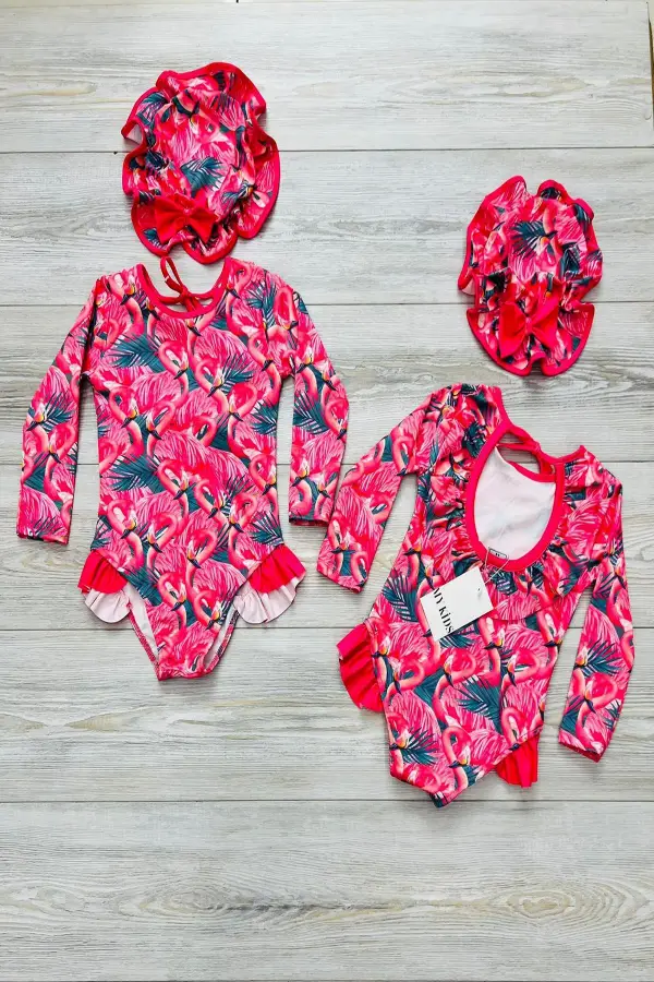 Şapkalı Sırtı Fırfırlı İp Askılı Çiçekli Mayo