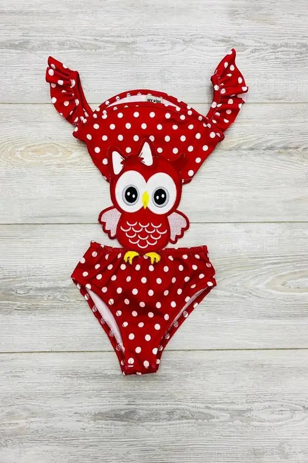 Çizgi Film Maskotlu Kız Deniz Mayosu