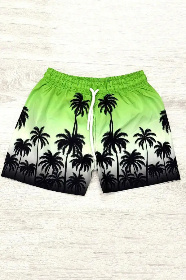 Çocuk Deniz Şortları Yeşil
