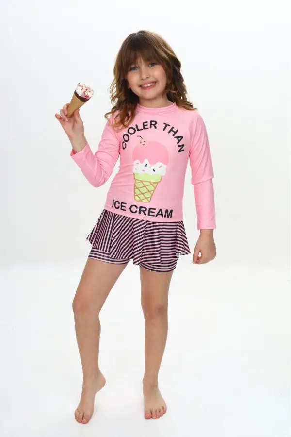 Etek Detaylı Kız Çocuk Mayo