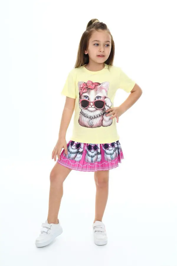 Sevimli Kedi Etek Tişört