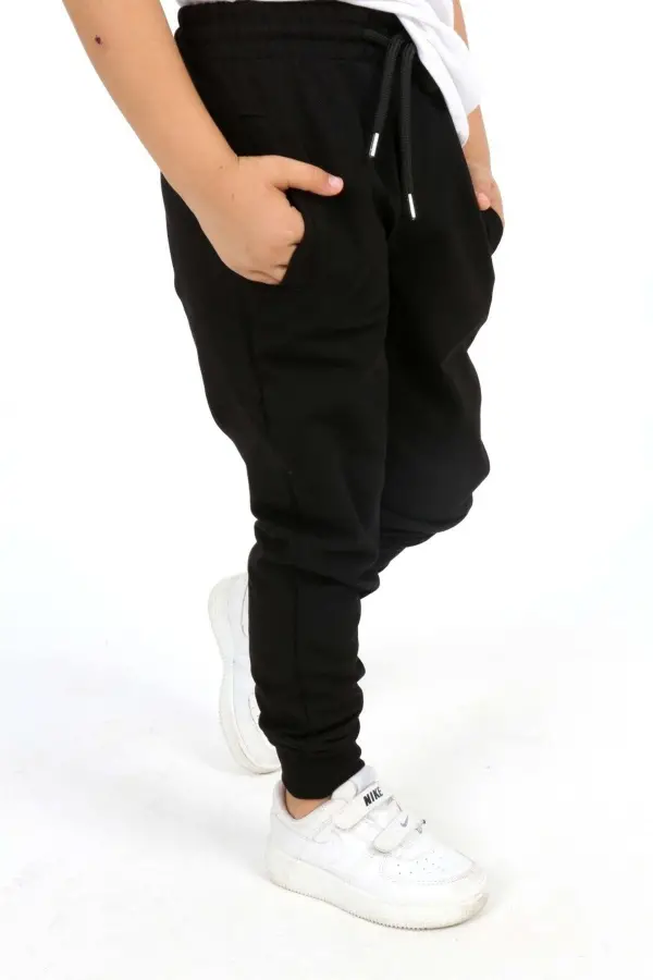 Cepli Düz Klasik Erkek Çocuk Eşofman