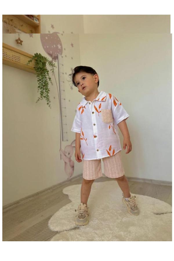 Erkek Çocuk Yeni Alt Üst Gömlek Takım