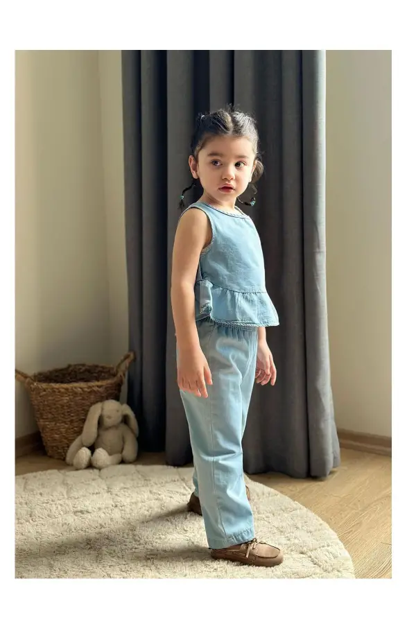 Bayramlık Kot Pantolonlu Alt Üst Takım