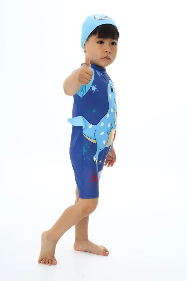 Boneli Fermuarlı Erkek Çocuk Mayo