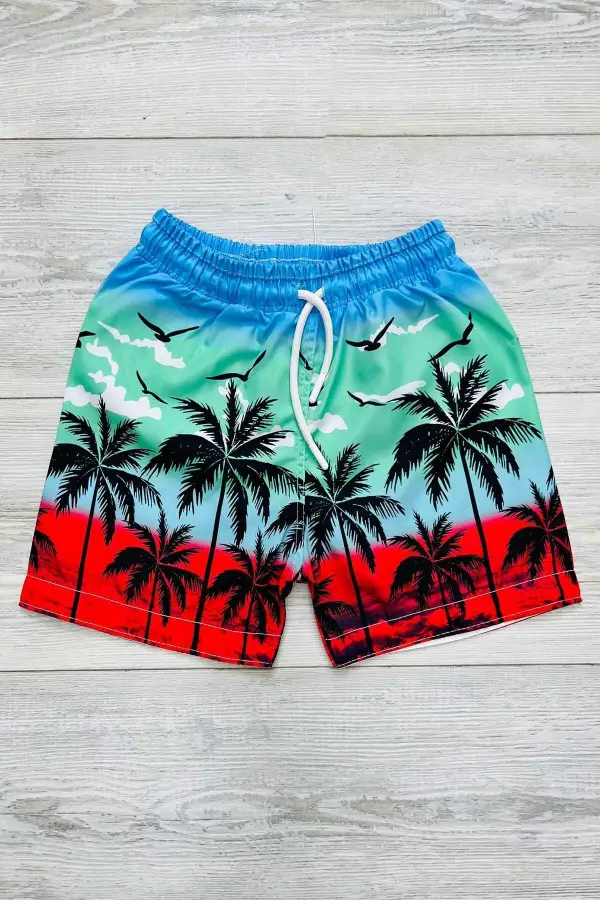 Paraşüt Kumaş Su Tutmayan Erkek Çocuk Deniz Şortu