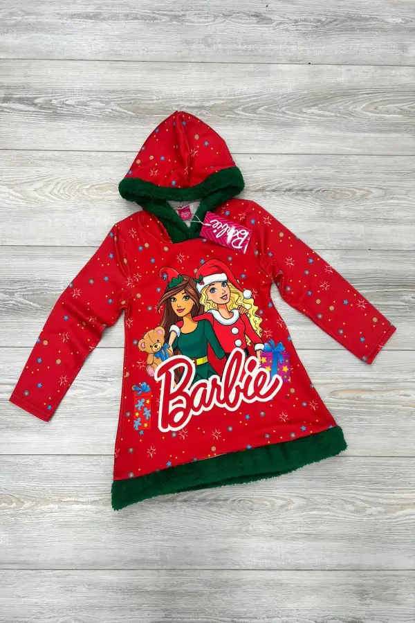 Çizgi Film Karakteri Kız Çocuk Elbise Barbie GİYİM