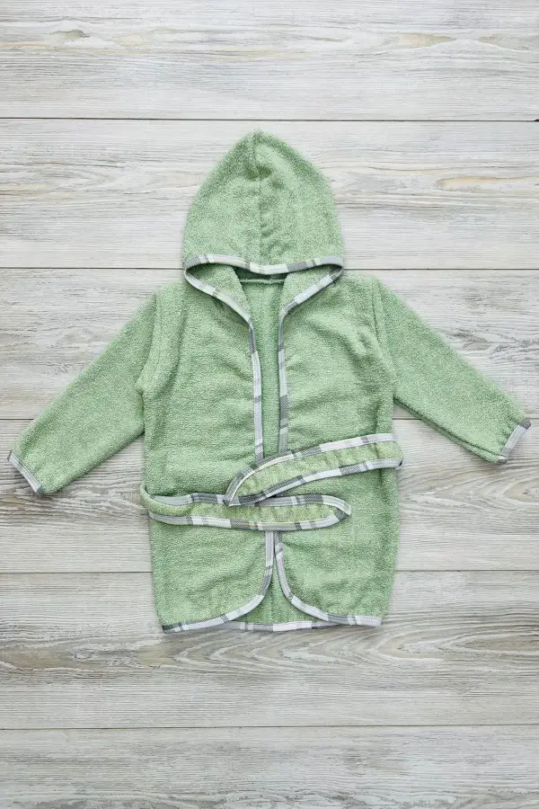 6-36 Ay Kapüşonlu Bebek Bornozu