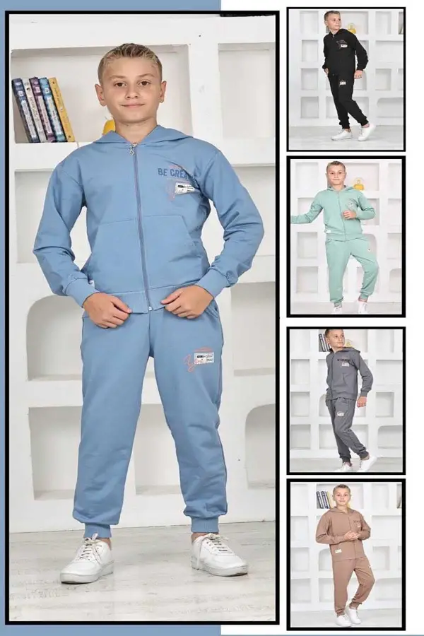 Fermuarlı Kapüşonlu Okul Takımları