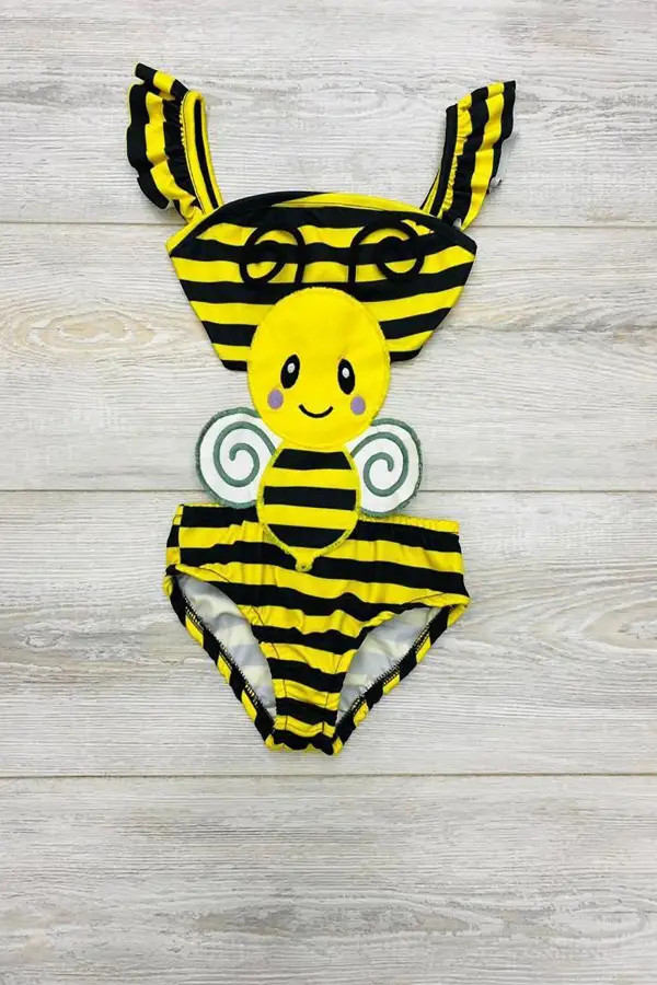 Çizgi Film Maskotlu Kız Deniz Mayosu