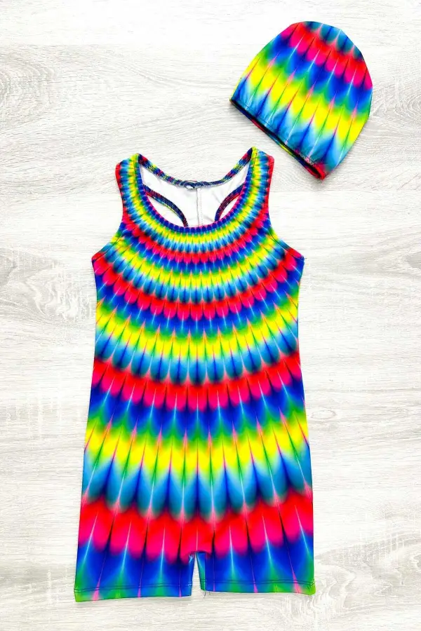 Yüzücü Şortlu Kız Çocuk Mayo ( Boneli )