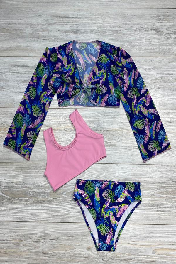 Yeni Sezon Kız Çocuk Bolerolu Bikini 3'lü Takım