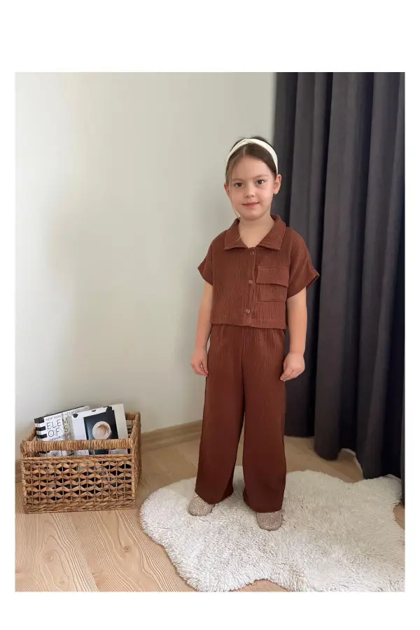 Müslin Kumaş Kız Çocuk Takım
