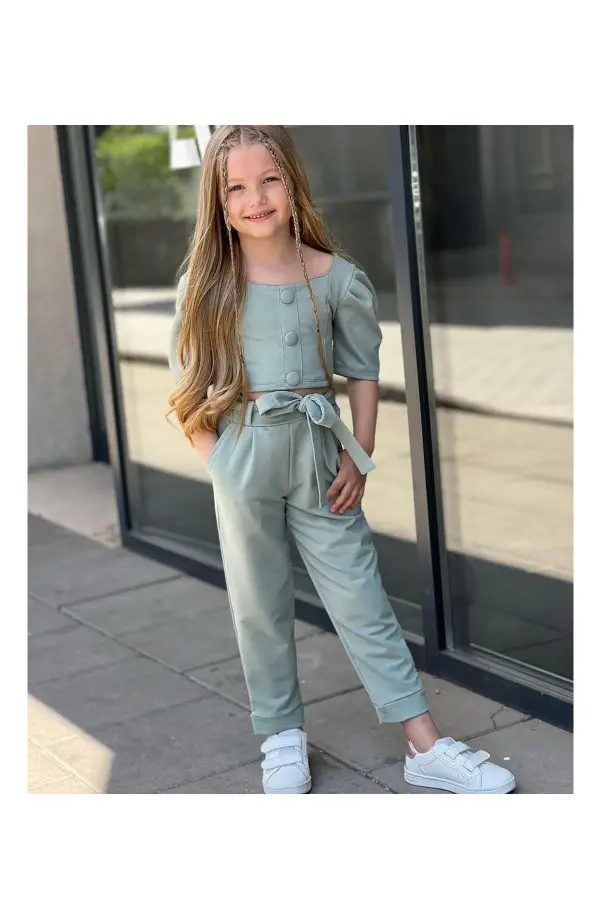 Şık Kız Çocuk Alt Üst Takım