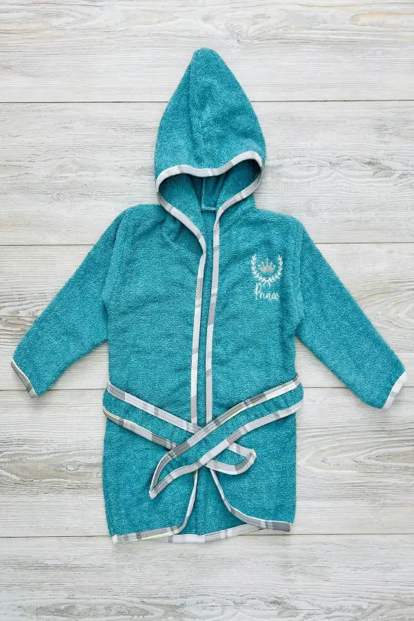 6-36 Ay Kapüşonlu Bebek Bornozu