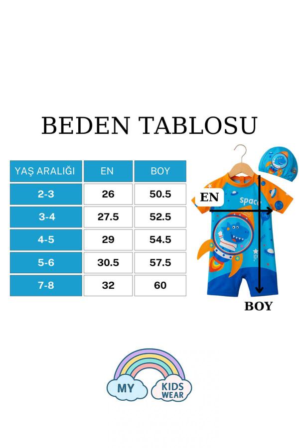 Erkek Çocuk Boneli Fermuarlı Mayo 11915
