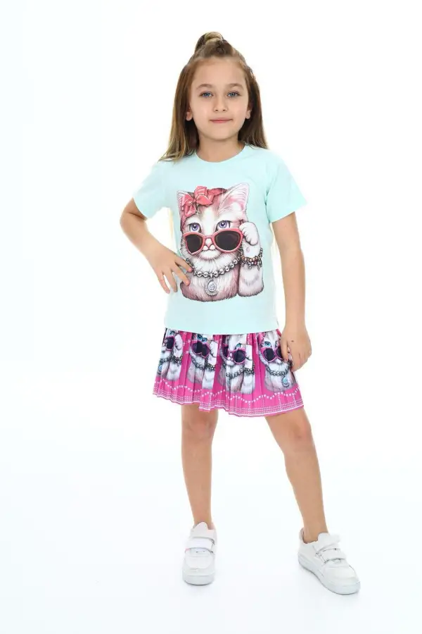 Sevimli Kedi Etek Tişört