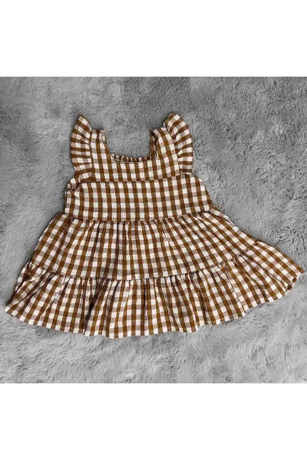 Müsli Kumaş Kız Çocuk-Bebek Elbise
