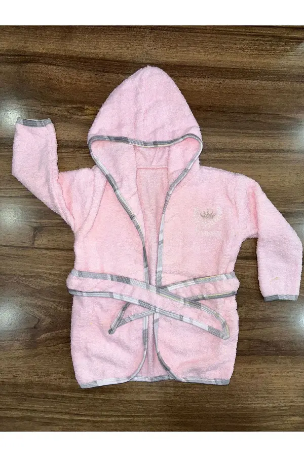 6-36 Ay Kapüşonlu Bebek Bornozu