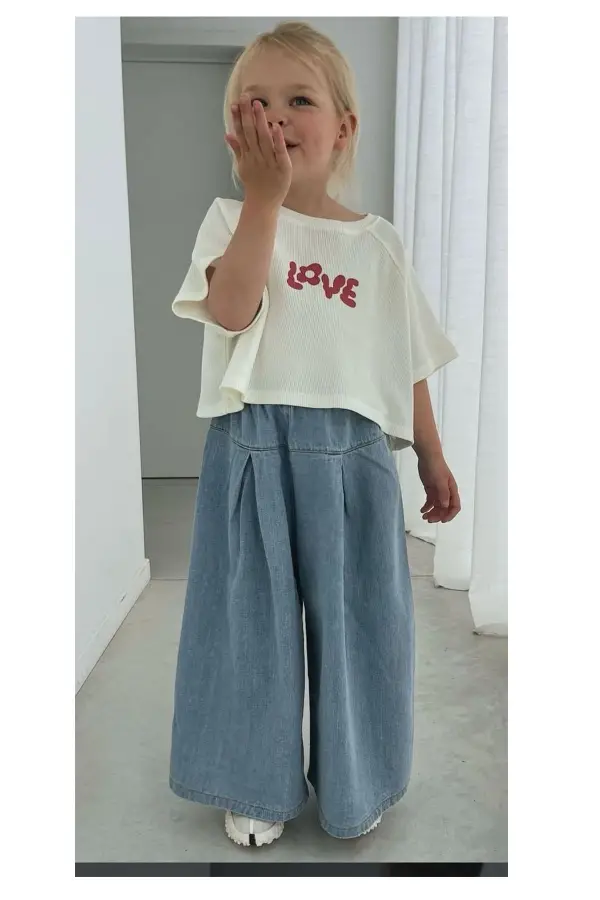 Bayramlık Kot Pantolonlu Alt Üst Takım