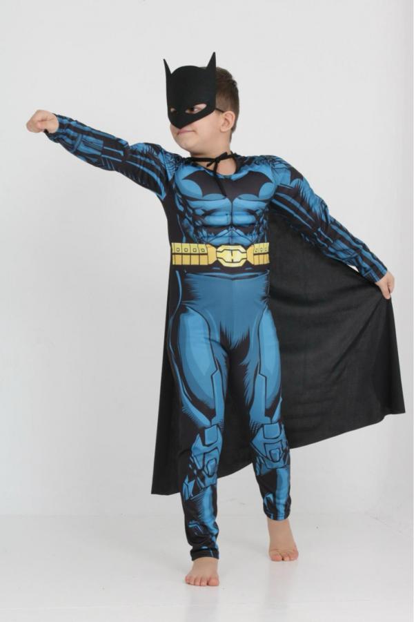Erkek Çocuk Kaslı Batman Kostümü 4-10 Yaş 11951