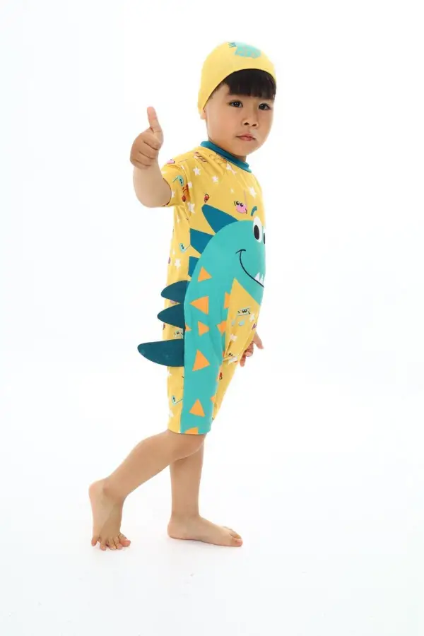 Boneli Fermuarlı Erkek Çocuk Mayo